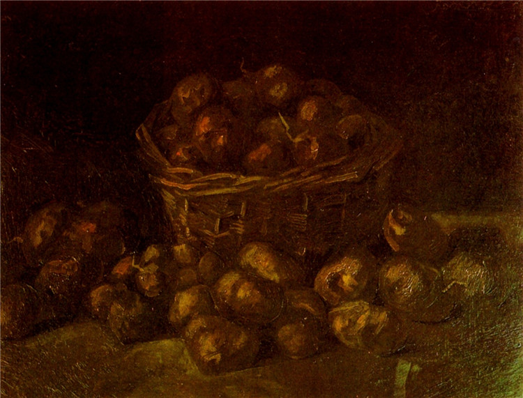 Basket Of Potatoes 1885 Van Gogh Oil Painting - Click Image to Close